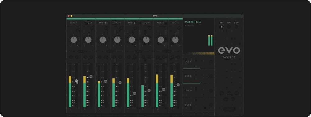 audient evo 16 usb c ses kartı mikrofon preamp